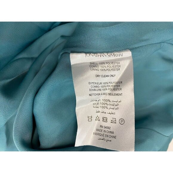Jonathan Simkhai Sz 4 Jumpsuit Celeste Blue Designer Luxury Retro Formal - Picture 12 of 12